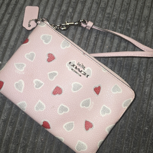 Coach Handbags - Coach Heart Wristlet Bag